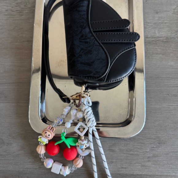 Mini Saddle Bag with custom purse charms - Picture 5 of 7